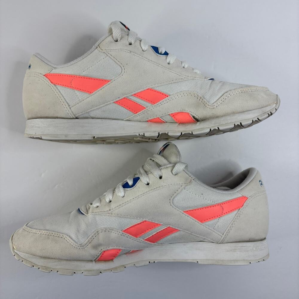 Reebok Classic Nylon 2020 White Pink Sneaker Women Size 8.5 - Picture 4 of 9